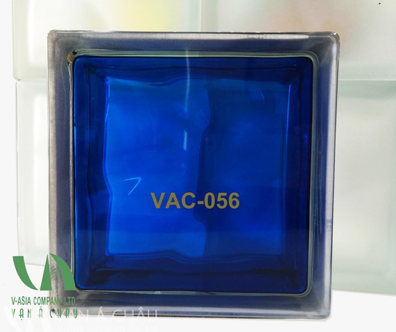 Gạch kính màu xanh dương khối VAC-056