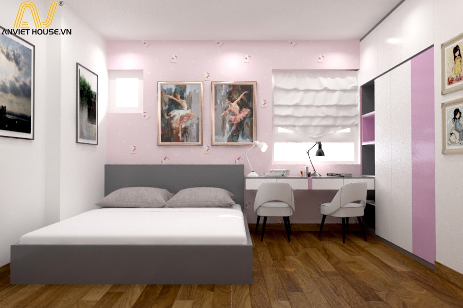 Thiết kế nội thất căn hộ 3 phòng ngủ – Mipec, Kiến Hưng