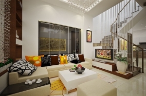 Bản thiết kế nội thất phòng khách nhà tầng phong cách hiện đại gây ấn tượng