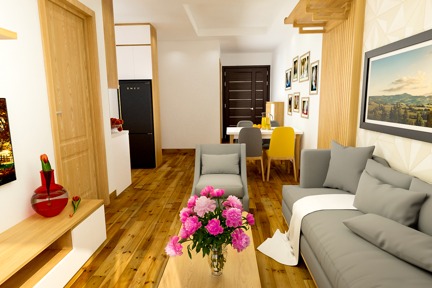 Thiết kế nội thất chung cư hiện đại - Mipec, Kiến Hưng
